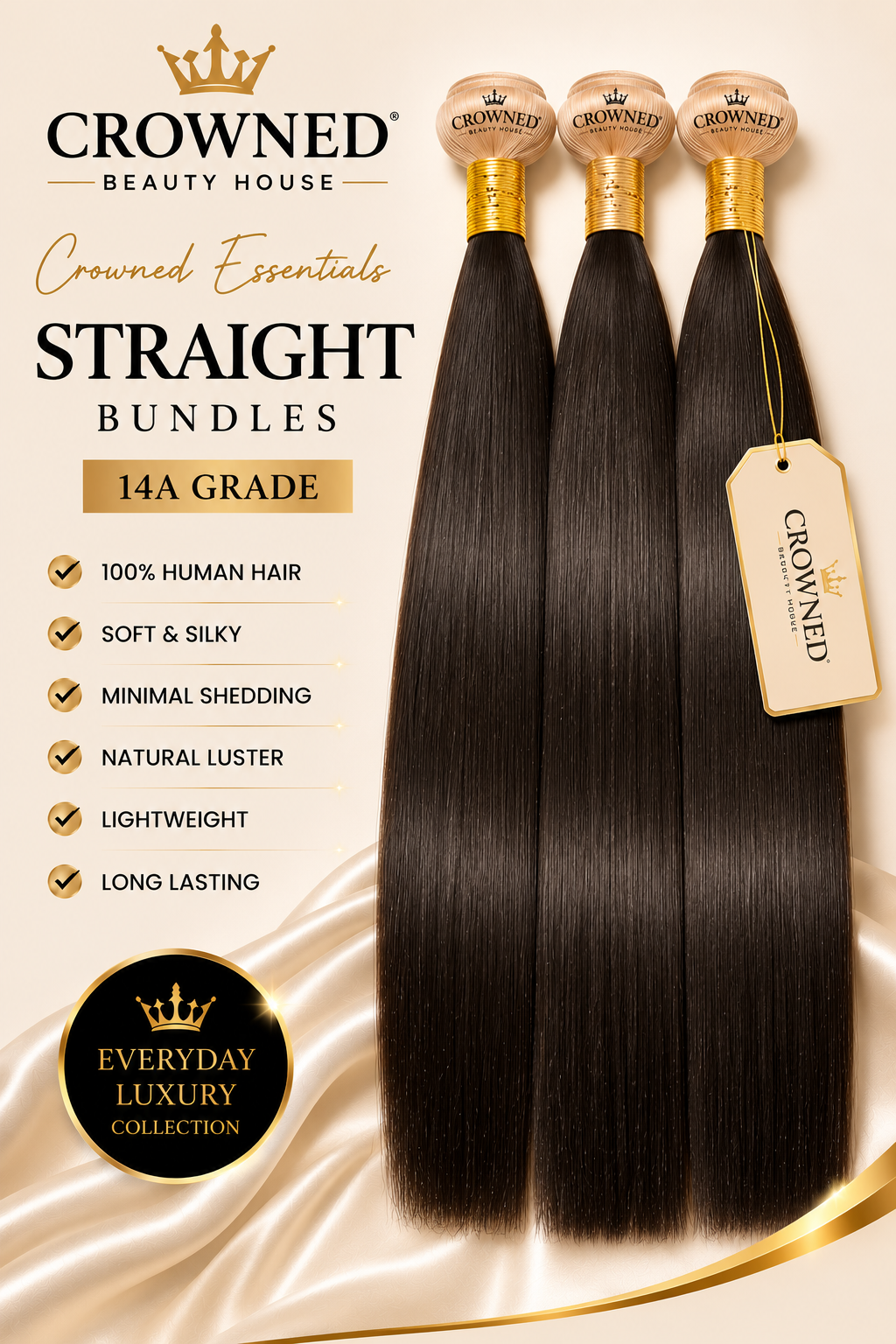 Crowned Essentials Bundle- Straight